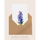 Lavender flowers Greetings Card (QM 335)