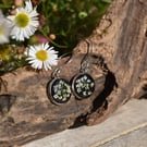 Pressed Cow Parsley Flower Resin Earrings, 304 Stainless Steel, Made in Scotland