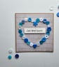 Blue Buttons Heart Get Well Card Size 5" x 5" (12.5cm x 12.5cm) - Image 3