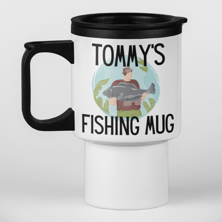 Personalised FISHING Travel Mug -- Fishing Travel Mug Gift