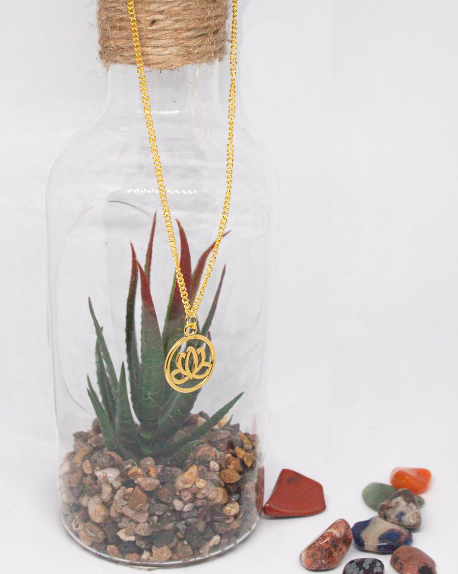 Lotus Pendant Necklace