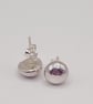 Sterling Silver Pebble Stud Earrings  - Image 2