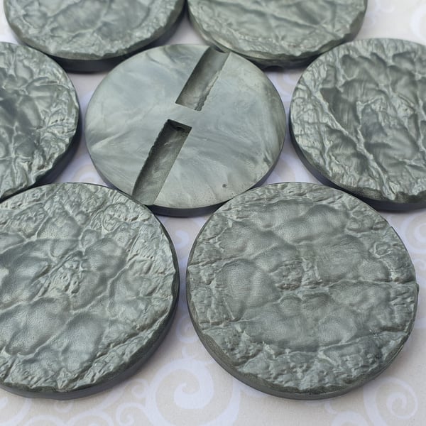 1 & 1 2" 38mm 60L rare Vintage Buttons in Grey 