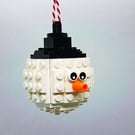 Lego Snowman Bauble Christmas Tree Decoration - Build your own
