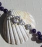 Purple Amethyst Crystal Gemstone Beaded Statement Necklace "Violet Joy" - Image 6