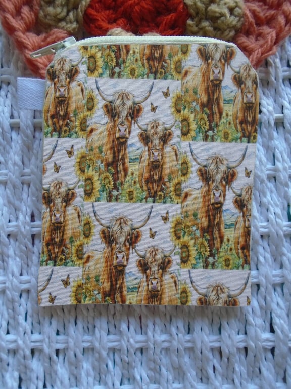 Highland Cows Coin Purse or Card Holder 