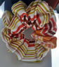 Multi coloured  stripey Hair Scrunchie - Image 4