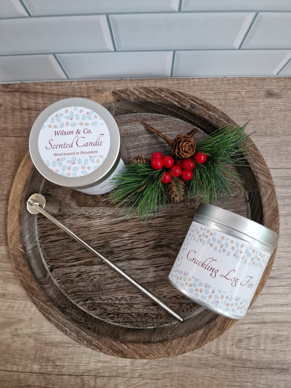 Crackling Log Fire Scented Candle 230g