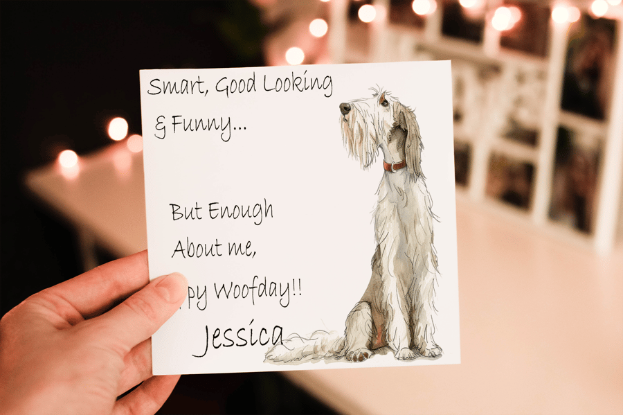 Wheaten Terrier Dog Birthday Card, Dog Birthday Card, Personalized Dog Breed 