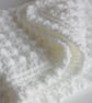 Large White Crochet Baby Blanket, Newborn Baby Blanket, Baby Boy Blanket,  - Image 3