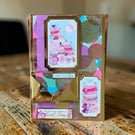 Luxury Handmade Birthday Card with Money or Gift Card Envelope. Sweet Treat Card