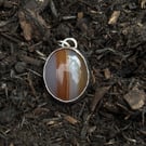 Orange striped agate pendant 