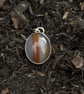 Orange striped agate pendant 
