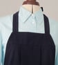 Pleated Pinafore Makers Apron, Concealed Deep Pockets. Navy No14 SAMPLE - Image 5