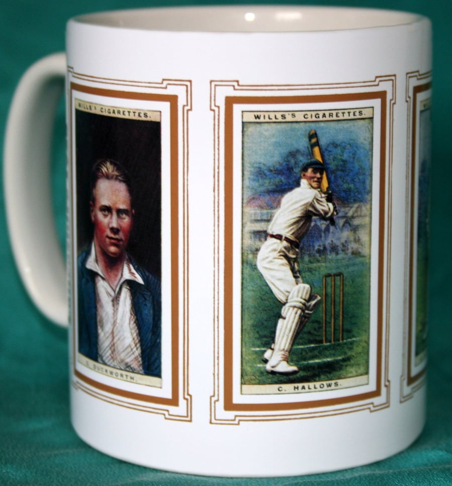Cricket mug Lancashire 1928 cricket counties vintage design mug
