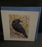 Raven blank greeting card 