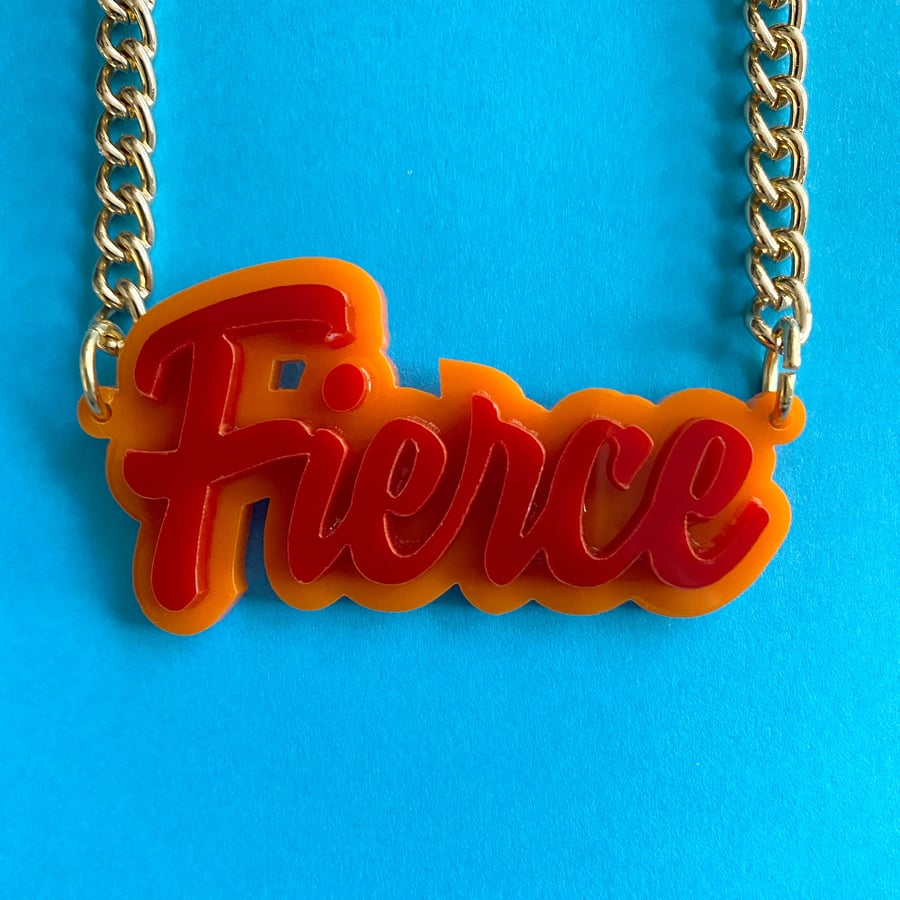 Fierce acrylic statement necklace