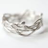 Hedgerows silver branches ring