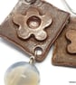 Copper Daisy dangle earrings - Image 3