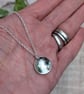Sterling Silver Honeycomb Pattern Disc Necklace - JBJ2074 - Image 4
