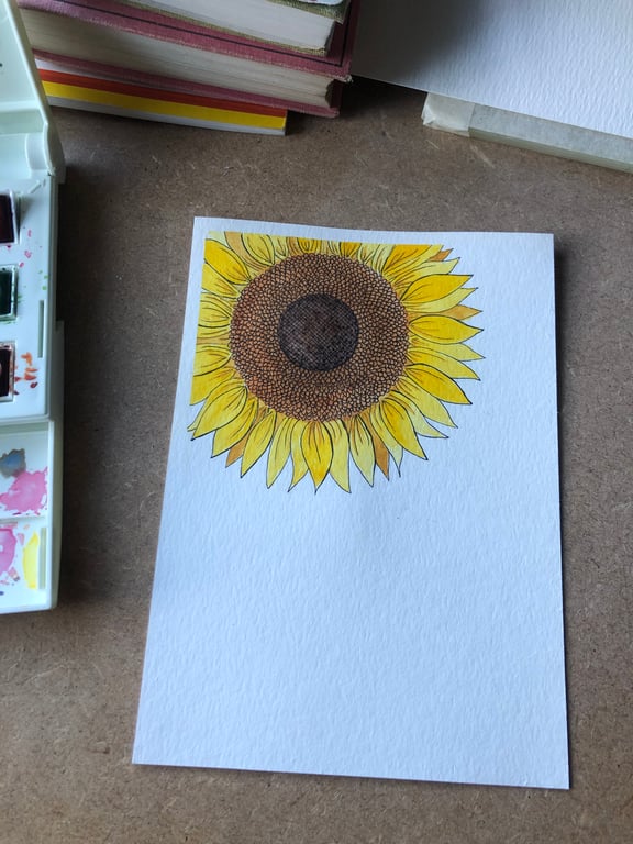 Sunflower original artwork
