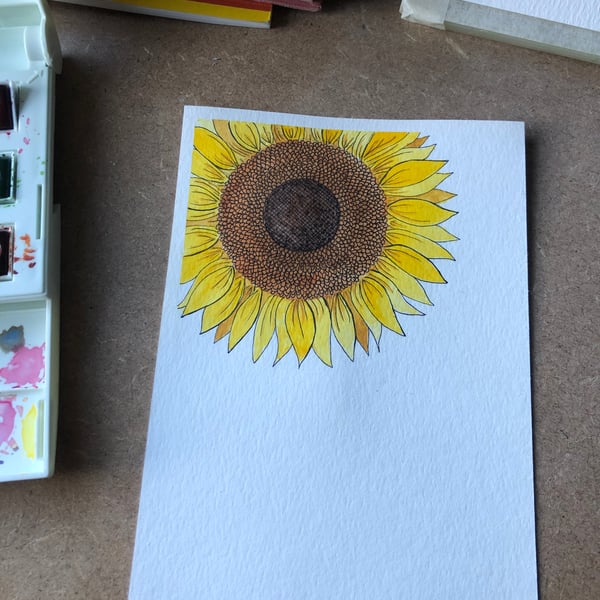 Sunflower original artwork