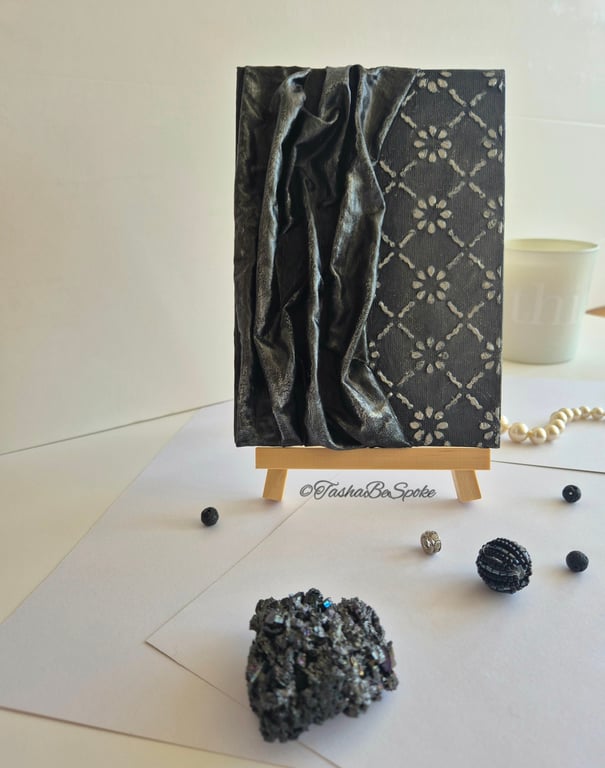 Original mixed media art, 5"x8" Textured minimalist canvas, Unique gift