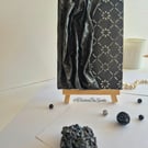 Original mixed media art, 5"x8" Textured minimalist canvas, Unique gift