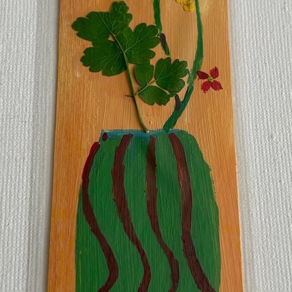 Handmade bookmark dried flowers and acrylics 