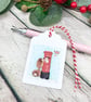 Hedgehog Sending Love Christmas Gift Tags - set of 4 tags - Image 3