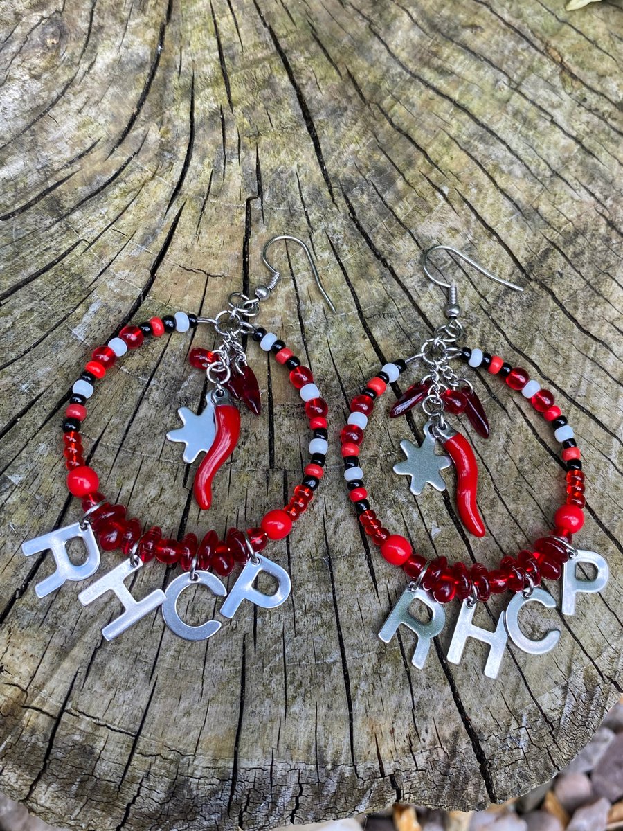 Red Hot Chili Peppers Hoop Earrings 
