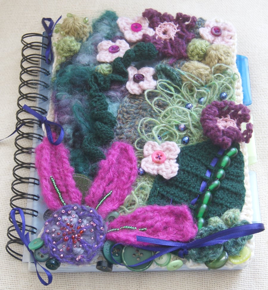 PDF Crochet Pattern for Guided Freeform Notebook Cover