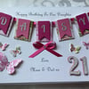 Personalised Handmade Birthday Card Daughter Granddaughter 18 21 30 40 50 60 70