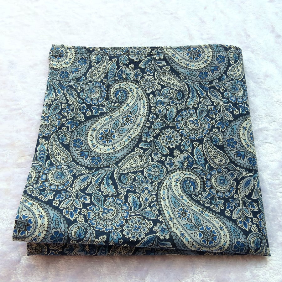 Gents handkerchief, made from Liberty Tana Lawn, pocket square, paisley