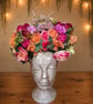 Orange Pink Flower Crown Handmade Festival Headpiece Fairy Floral Crown