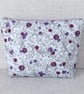Large zipped pouch, project bag, cosmetic bag, floral - Image 3