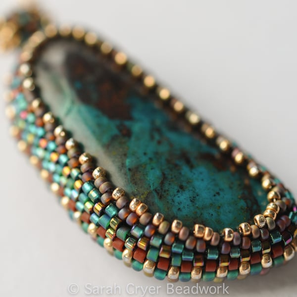 Dark Chrysocolla Pendant Necklace
