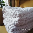 Chunky Hand-Knitted Chenille Blanket