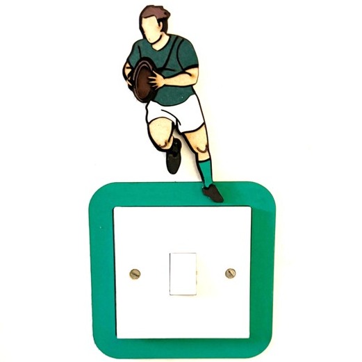 Rugby light Switch surround - Kids bedroom decor - FREE UK SHIPPING