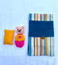 Hand knitted mini bear in bed - Image 2