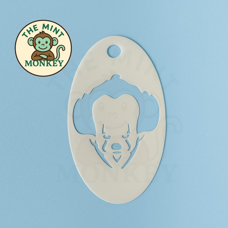 Clown - IT - Face Paint Stencil - Kids Party - Reusable - cake decorating