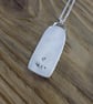 Silver Thames pottery bezel set pendant, boho, hippy, necklace - Image 6