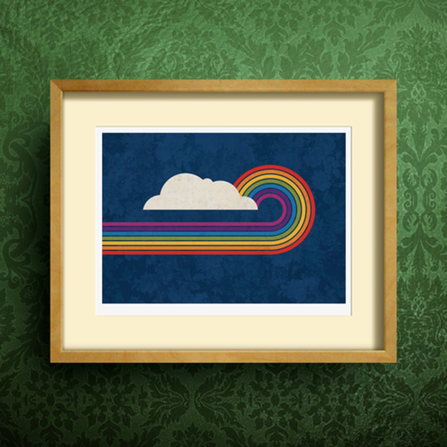 Rainbow Cloud - A3 Giclee Print 