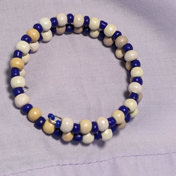 Acrylic bead wrap bracelet