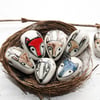 Woodland critter handmade ceramic bead-red fox, blue wolf, stag, hare,owl badger