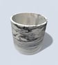 23 cm Extra Large Statement Plant Pot Black and Grey Marble Effect Round Planter - Image 9