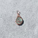 Wire Wrapped Copper Scottish Sea Glass Pendant 