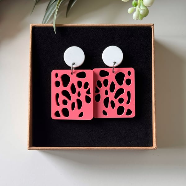 Coral Square Reef Earrings