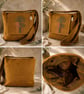 Harris Tweed large crossbody satchel with embroidered autumnal trees