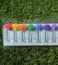 Rainbow Coloured Decorative Paperclips